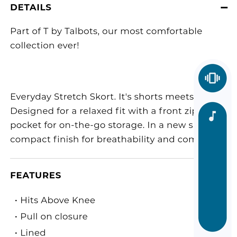 Everyday Stretch Skort NWT - Picture 4 of 9